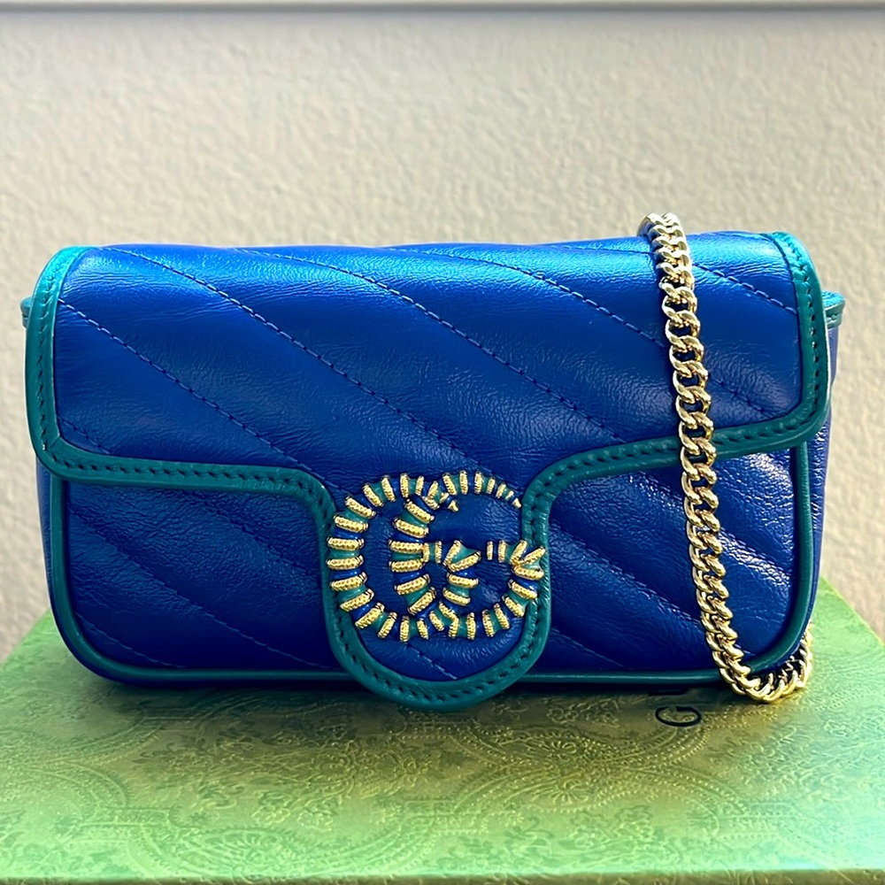 Gucci GG marmont super mini bag💙💚💍